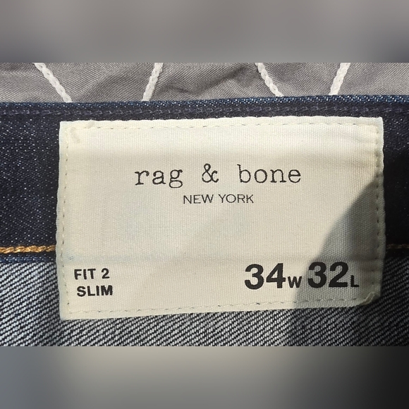 Rag & Bone Mens Fit 2 Slim Jeans Size 34x32 - Picture 7 of 8